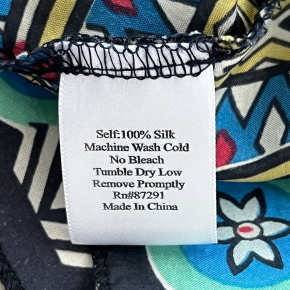 Johnny Was 100% Silk Floral Tunic Size XS - Picture 13 of 13